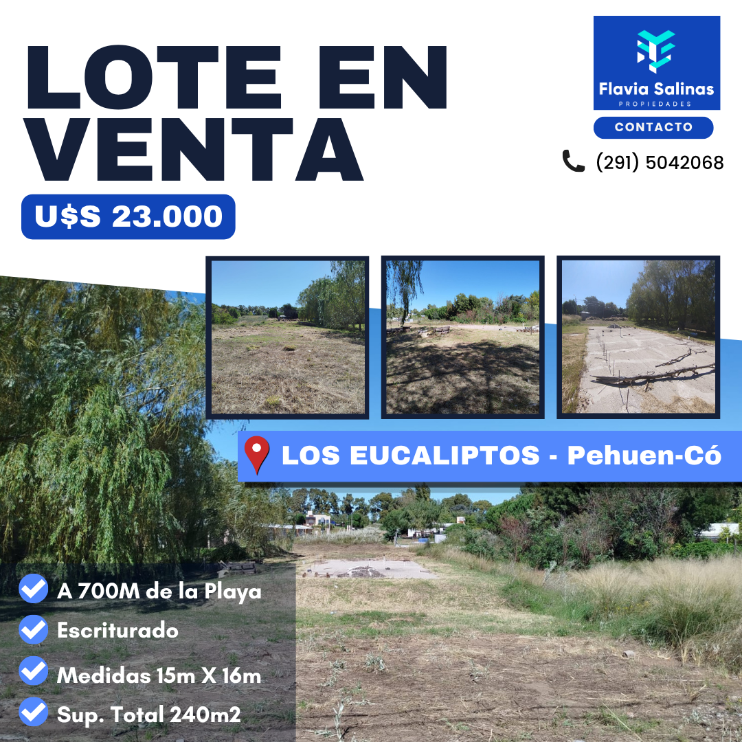 Terreno en Venta en LOS EUCALIPTOS (EX CALLE 18 AL 500),  Pehuen Co - Bahía Blanca Propiedades | SITIO OFICIAL l