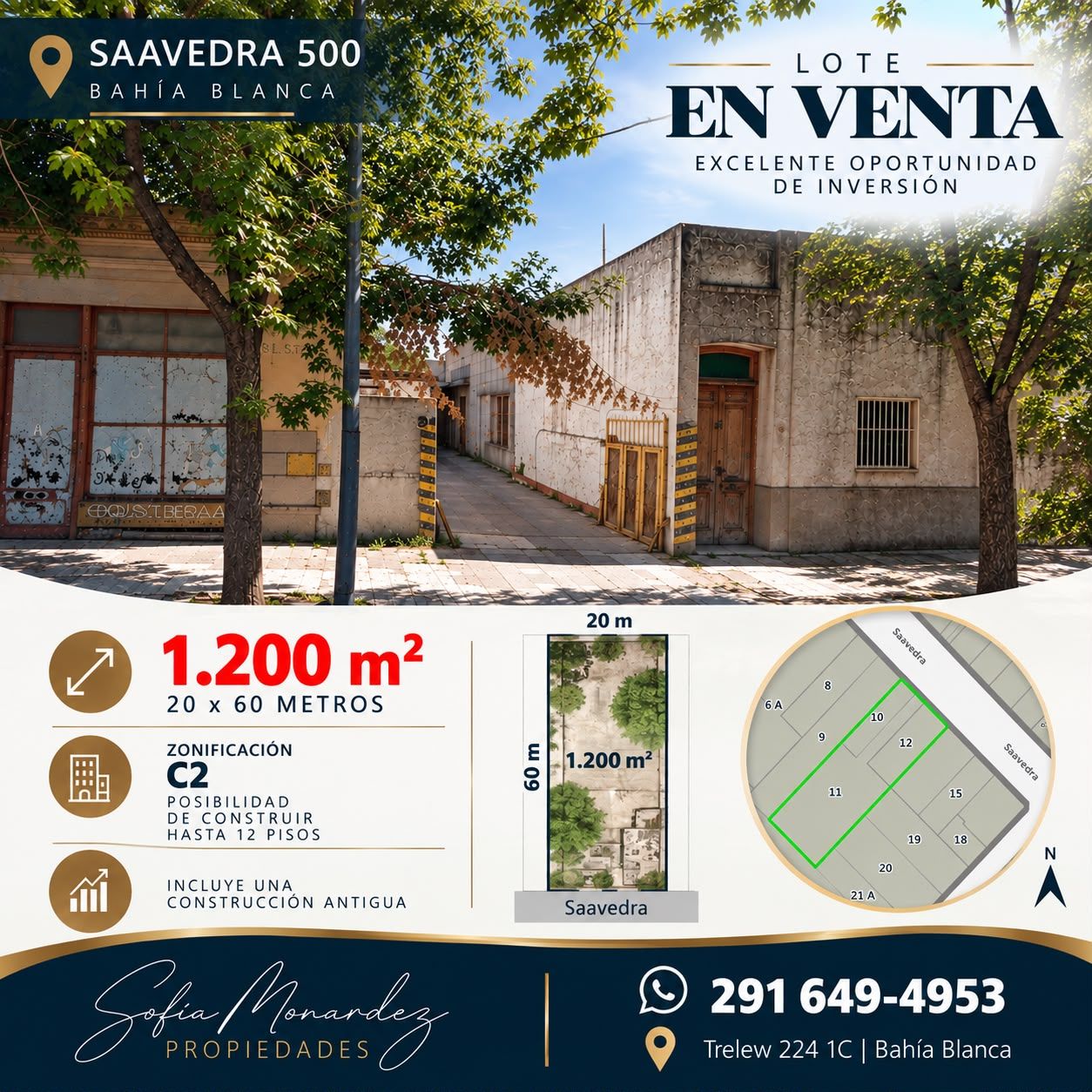 Terreno en Venta en Saavedra 500,  Bahía Blanca - Bahía Blanca Propiedades | SITIO OFICIAL l