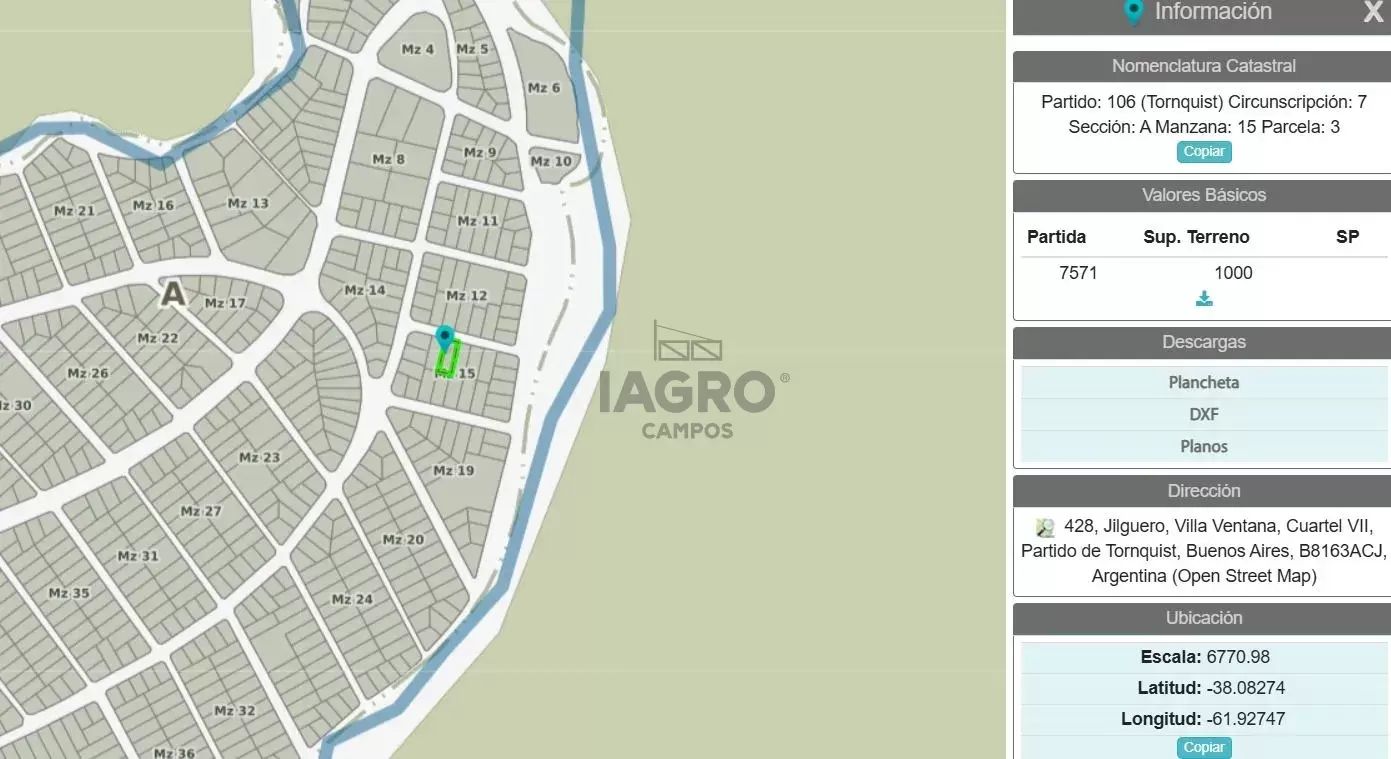 Terreno en Venta en Jilguero 15,  Villa Ventana - Bahía Blanca Propiedades | SITIO OFICIAL l