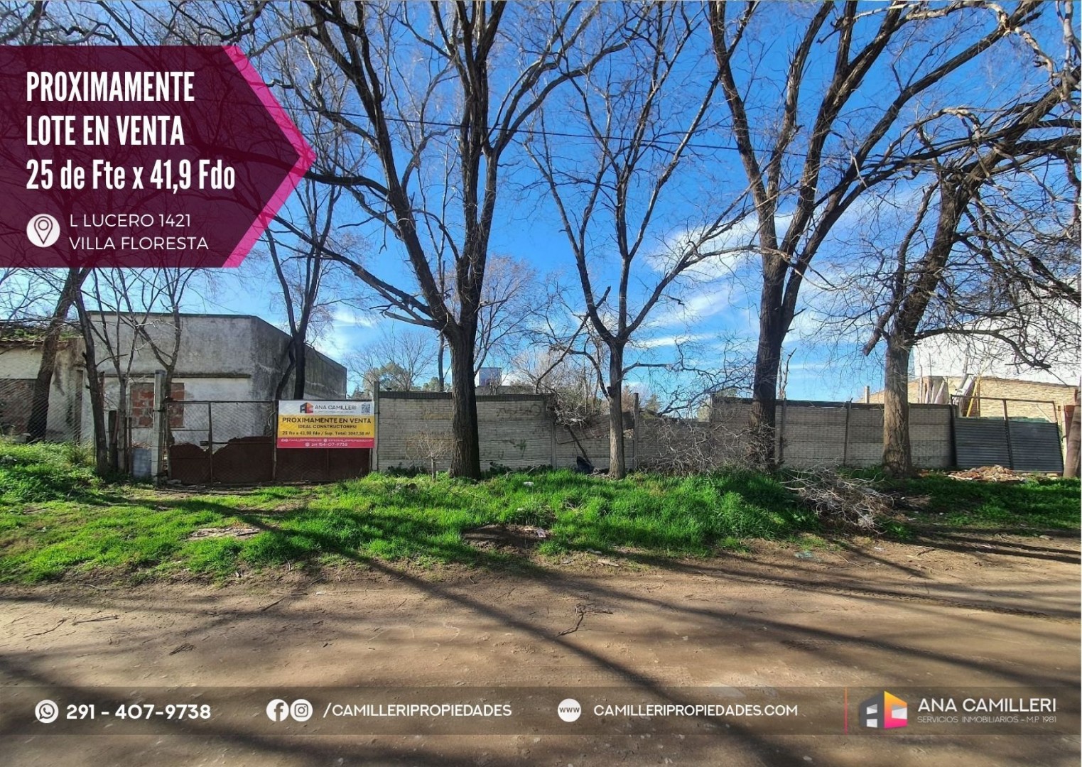 Terreno en Venta en Leónidas Lucero 1400, Villa Floresta, Bahía Blanca - Bahía Blanca Propiedades | SITIO OFICIAL l