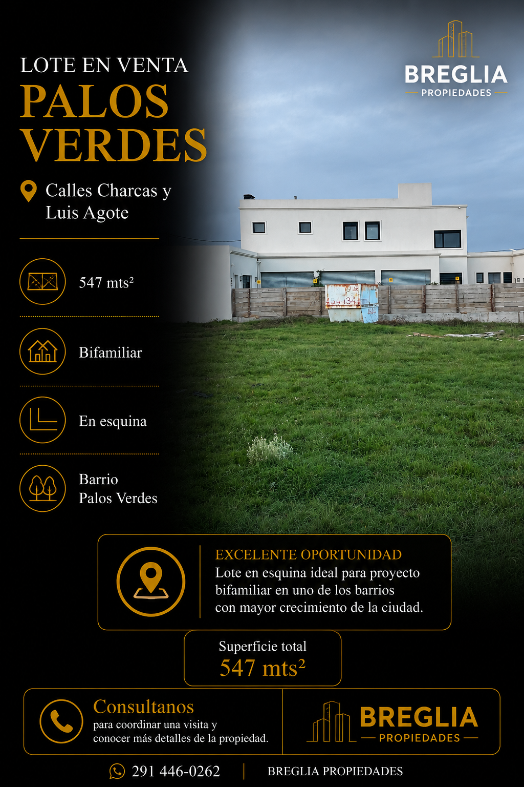 Terreno en Venta en Charcas Y Luis Agote, Palos Verdes, Bahía Blanca - Bahía Blanca Propiedades | SITIO OFICIAL l
