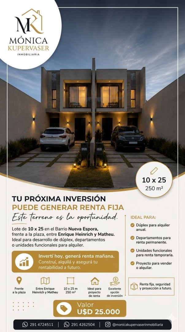 Terreno en Venta  Nueva Espora, Bahía Blanca - Bahía Blanca Propiedades | SITIO OFICIAL l
