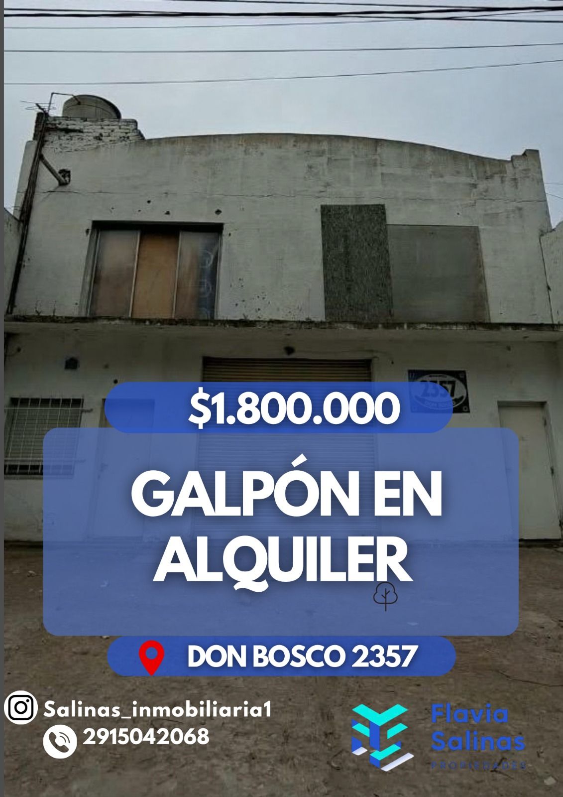 Galpón en Alquiler en DON BOSCO 2357, Mara, Bahía Blanca - Bahía Blanca Propiedades | SITIO OFICIAL l