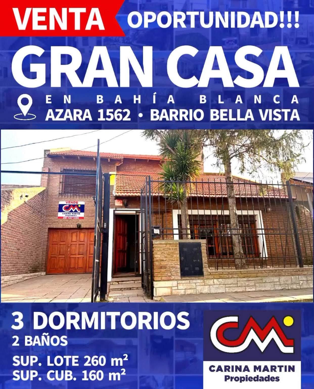 Casa en Venta en AZARA 1562, Bella Vista, Bahía Blanca - Bahía Blanca Propiedades | SITIO OFICIAL l