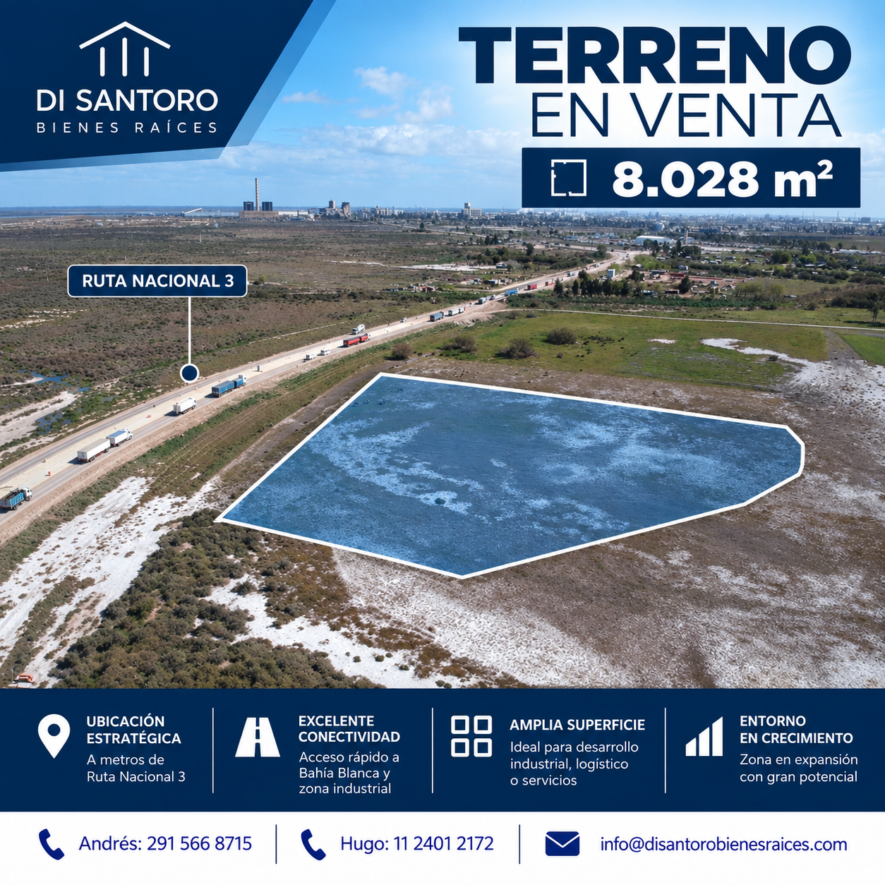 Terreno en Venta en Ruta Nacional 3, Grunbein, Bahía Blanca - Bahía Blanca Propiedades | SITIO OFICIAL l