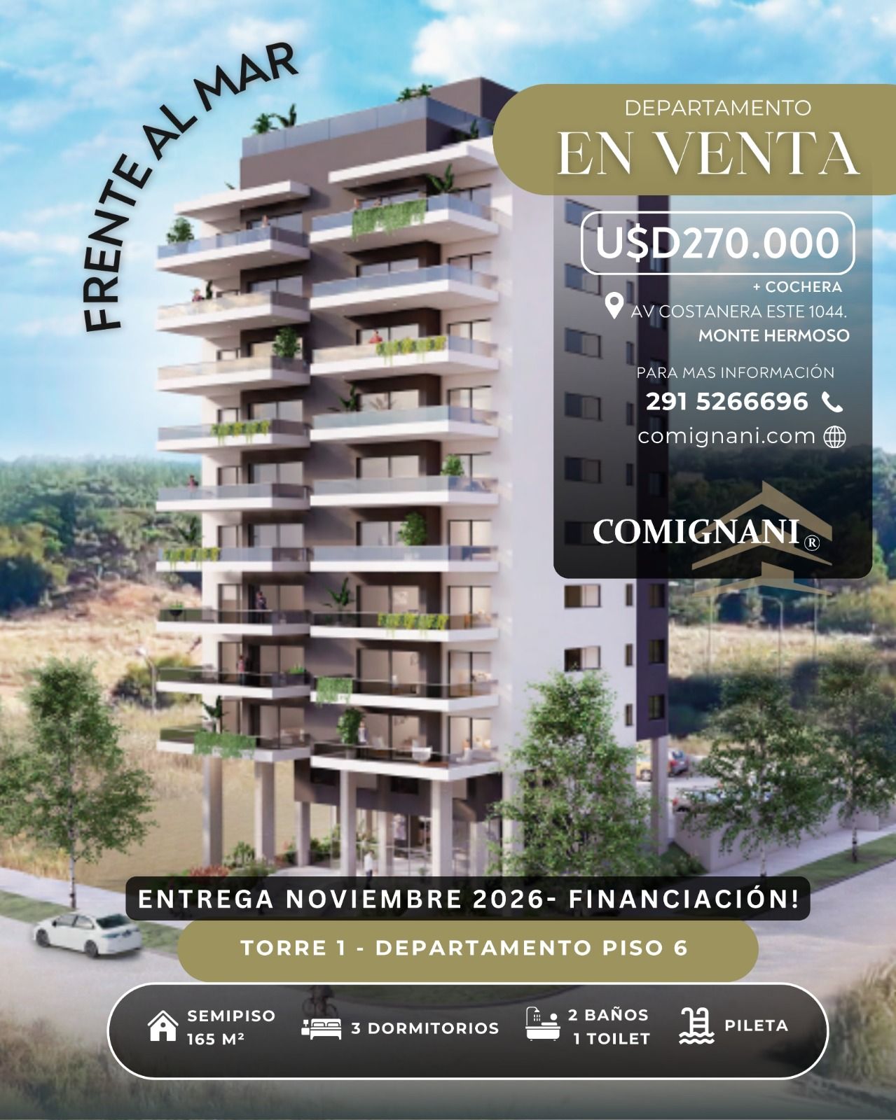 Departamento en Venta  Monte del Este, Monte Hermoso - Bahía Blanca Propiedades | SITIO OFICIAL l