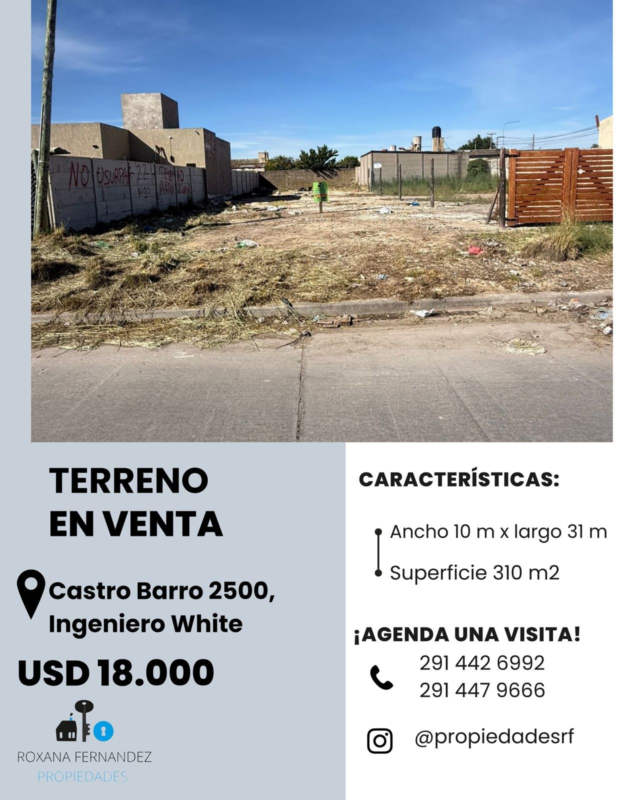 Terreno en Venta en Castro Barros 2550, Ingeniero White, Bahía Blanca - Bahía Blanca Propiedades | SITIO OFICIAL l