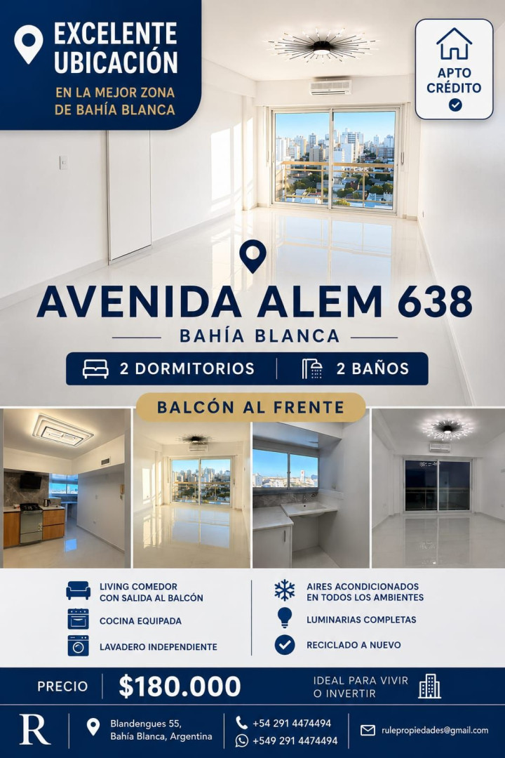 Departamento en Venta en Avenida Alem 683, Centro, Bahía Blanca - Bahía Blanca Propiedades | SITIO OFICIAL l