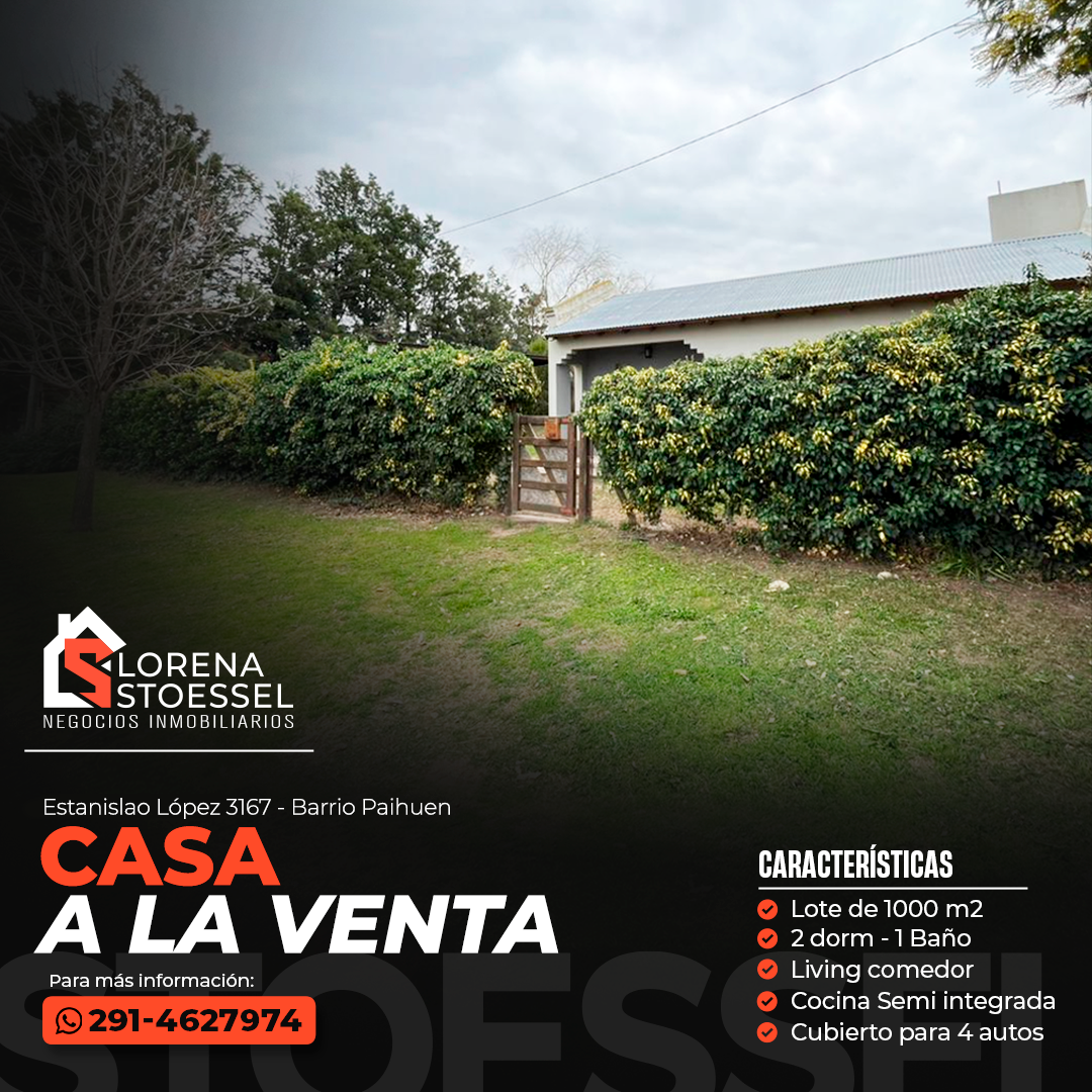 Casa en Venta en Estanislao López 3167, Paihuen, Bahía Blanca - Bahía Blanca Propiedades | SITIO OFICIAL l