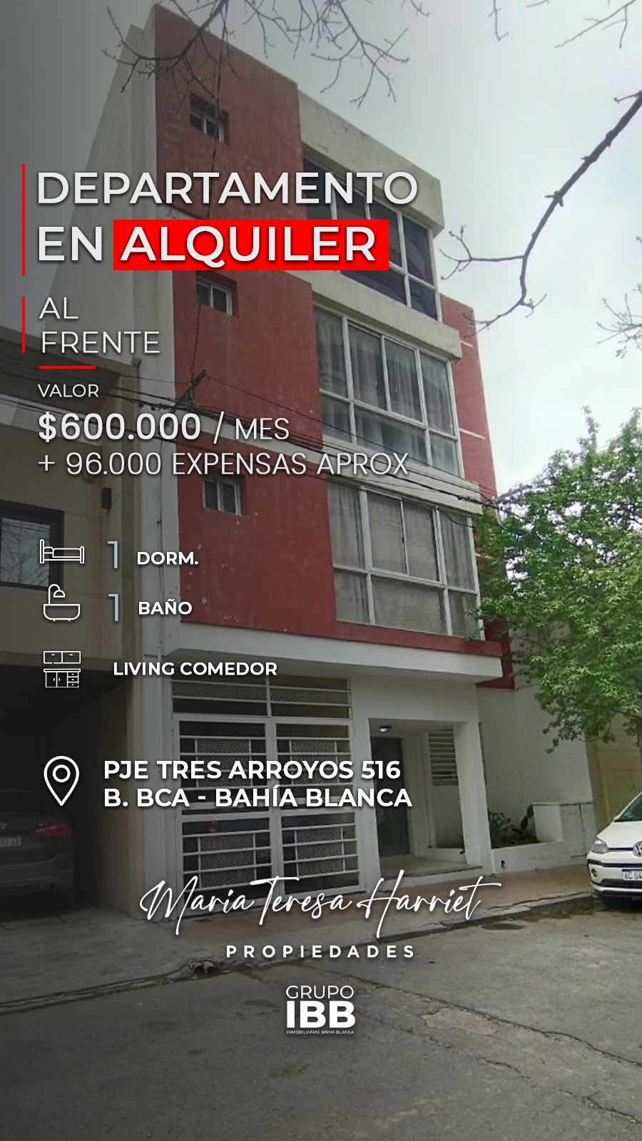 Departamento en Alquiler en Pasaje Tres Arroyos 516, Universitario, Bahía Blanca - Bahía Blanca Propiedades | SITIO OFICIAL l