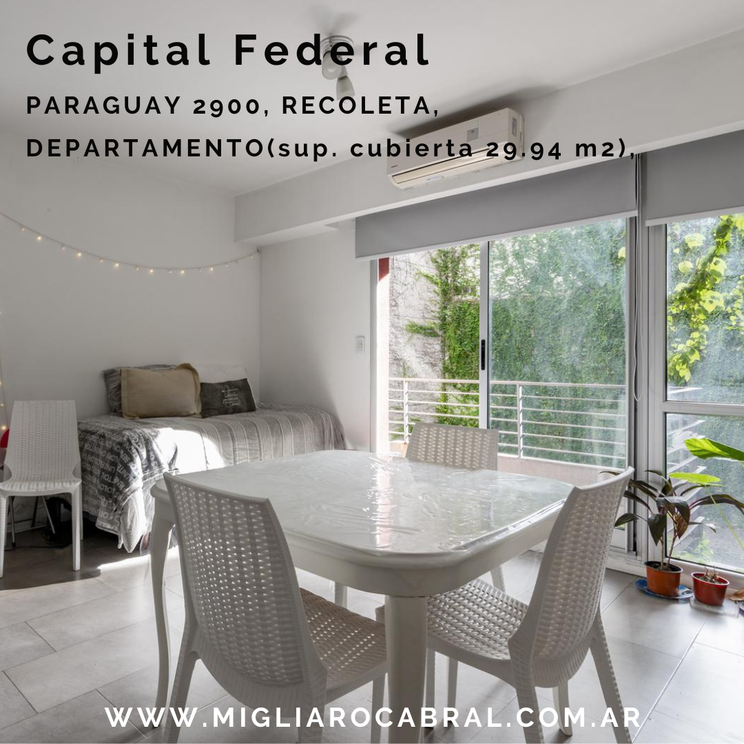 Departamento en Venta en PARAGUAY 2900, Recoleta, CABA - Bahía Blanca Propiedades | SITIO OFICIAL l
