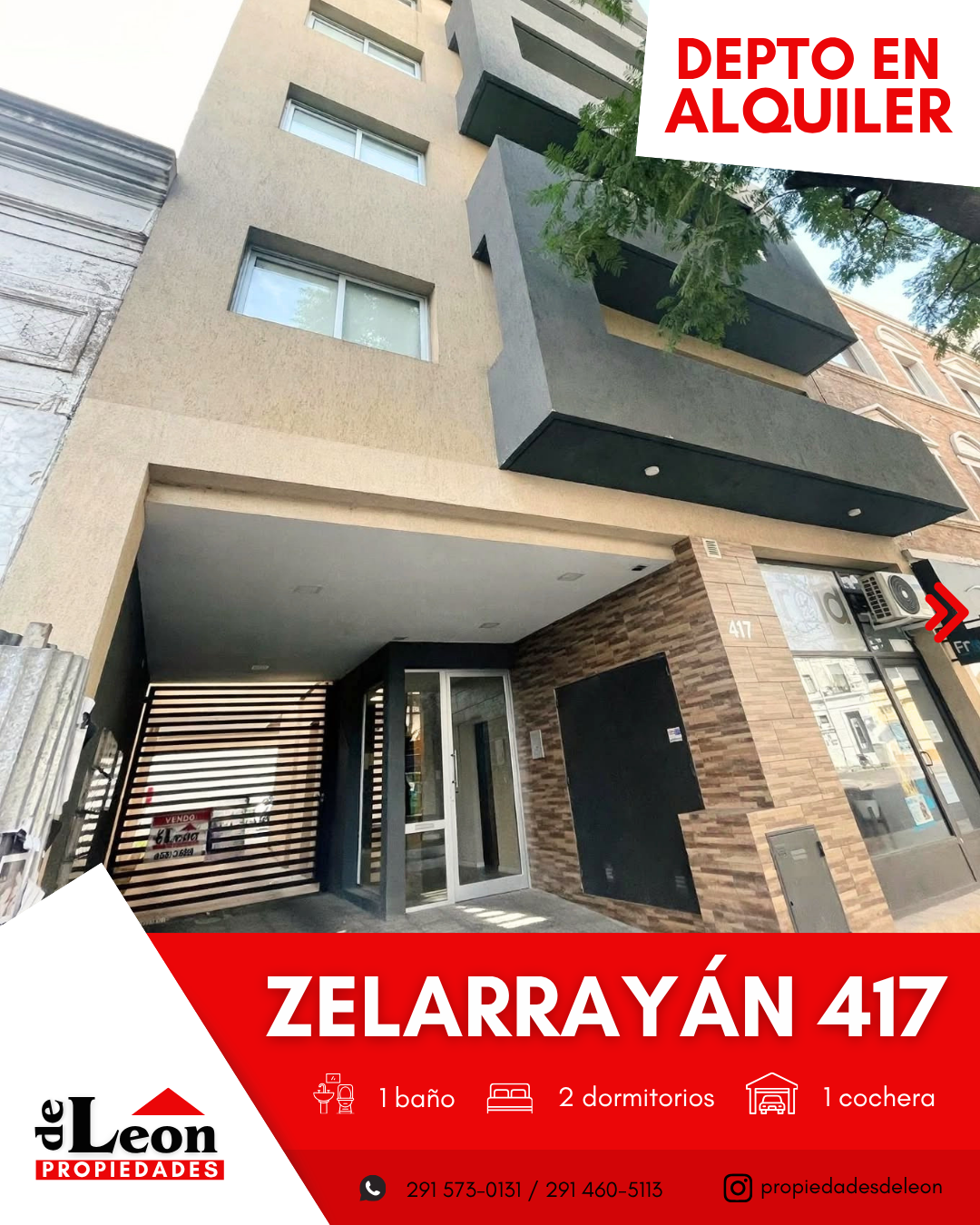 Departamento en Alquiler en Zelarrayan 417, Centro, Bahía Blanca - Bahía Blanca Propiedades | SITIO OFICIAL l