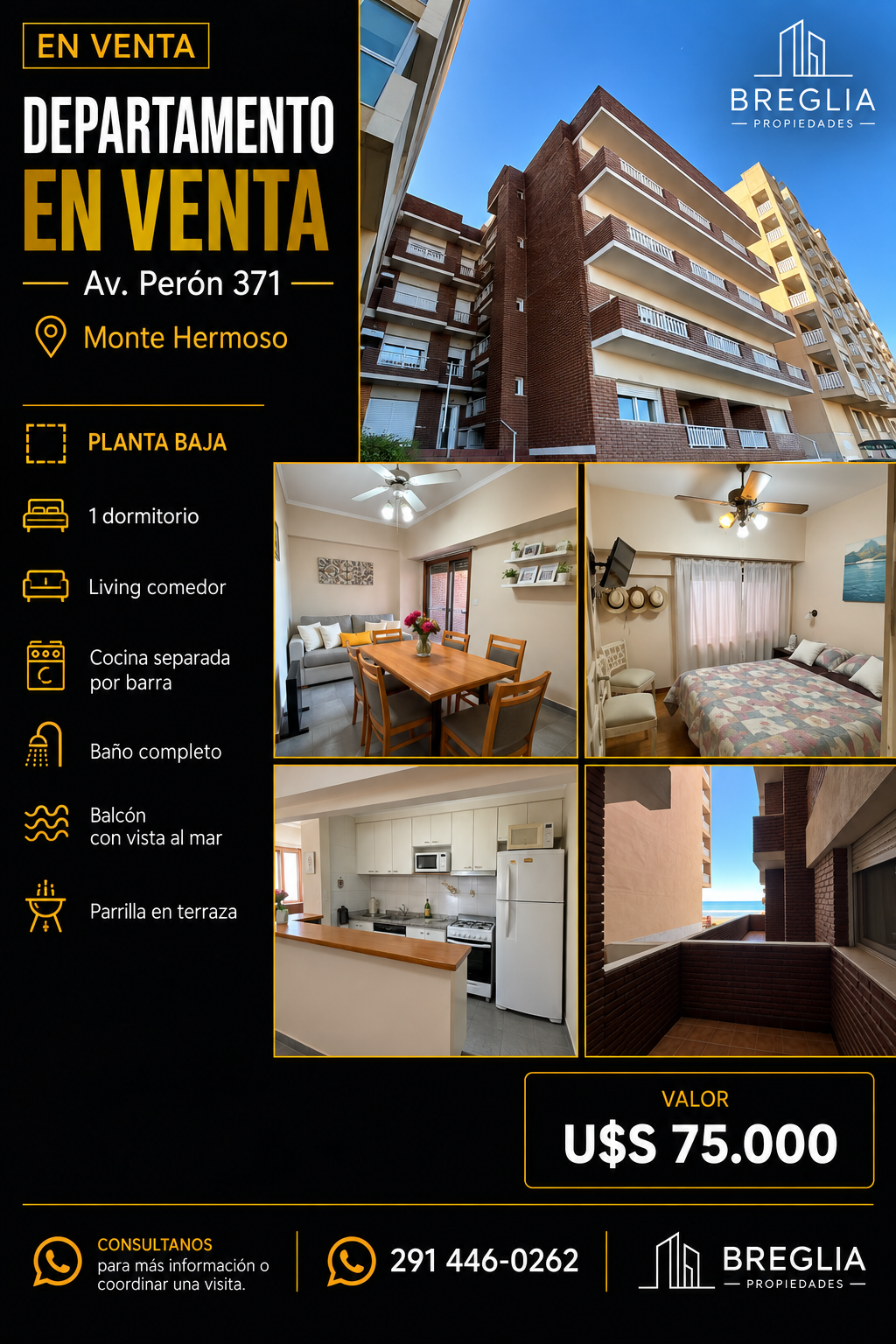 Departamento en Venta en Juan Domingo Perón  371,  Monte Hermoso - Bahía Blanca Propiedades | SITIO OFICIAL l