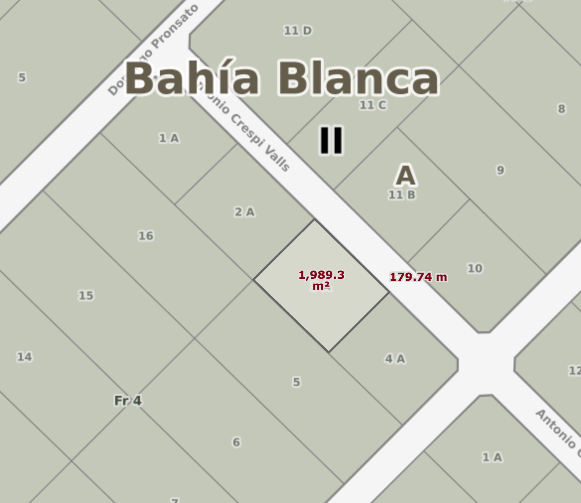 Terreno en Venta en ANTONIO CRESPI VALLS Y DOMINGO PONSATO, San Carlos, Bahía Blanca - Bahía Blanca Propiedades | SITIO OFICIAL l