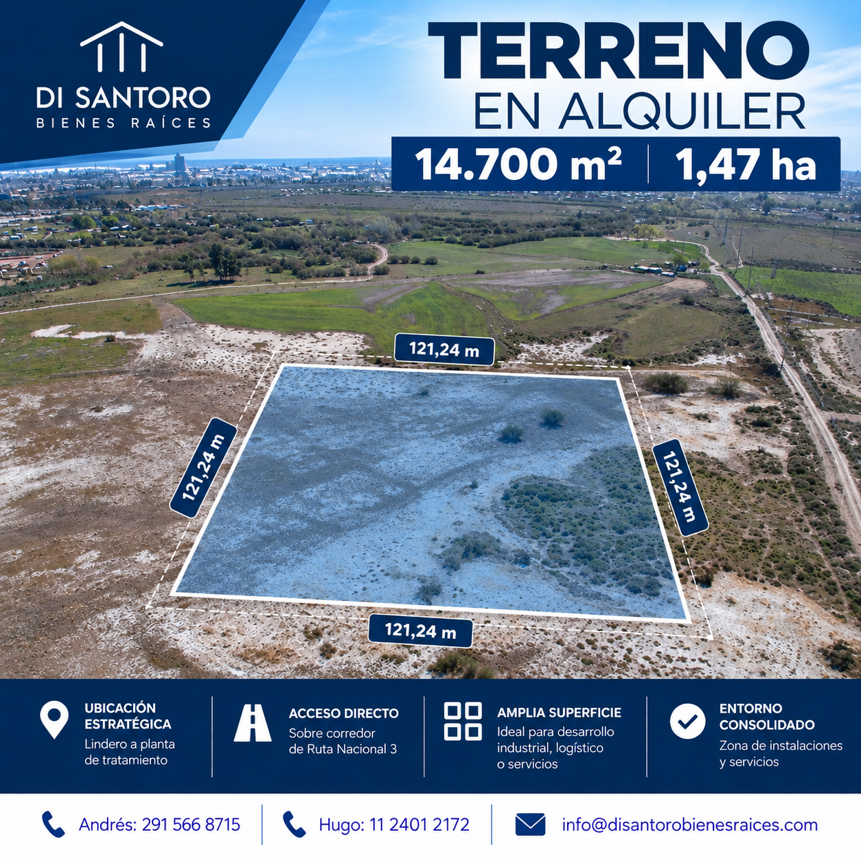 Terreno en Alquiler en Ruta Nacional 3, Grunbein, Bahía Blanca - Bahía Blanca Propiedades | SITIO OFICIAL l
