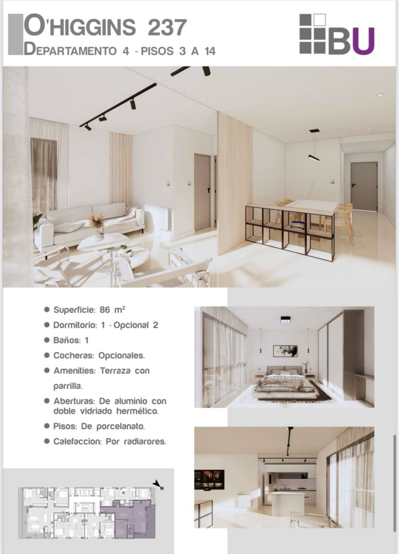 Departamento en Venta en O' Higgins 237, Centro, Bahía Blanca - Bahía Blanca Propiedades | SITIO OFICIAL l
