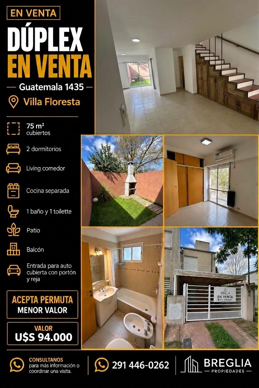 Duplex en Venta en Guatemala 1435, Villa Floresta, Bahía Blanca - Bahía Blanca Propiedades | SITIO OFICIAL l