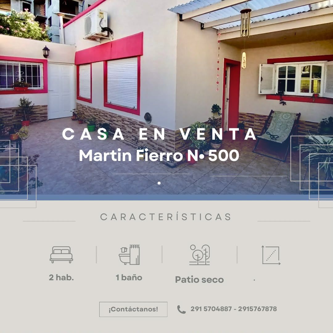 Casa en Venta en Martin Fierro 500,  Bahía Blanca - Bahía Blanca Propiedades | SITIO OFICIAL l