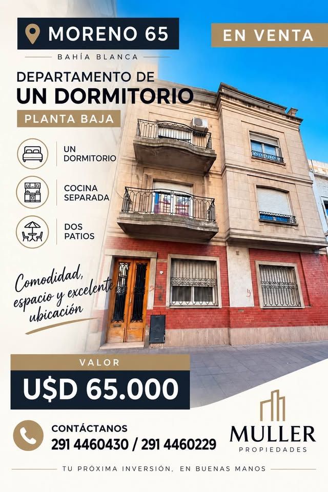 Departamento en Venta en MORENO 65, Centro, Bahía Blanca - Bahía Blanca Propiedades | SITIO OFICIAL l