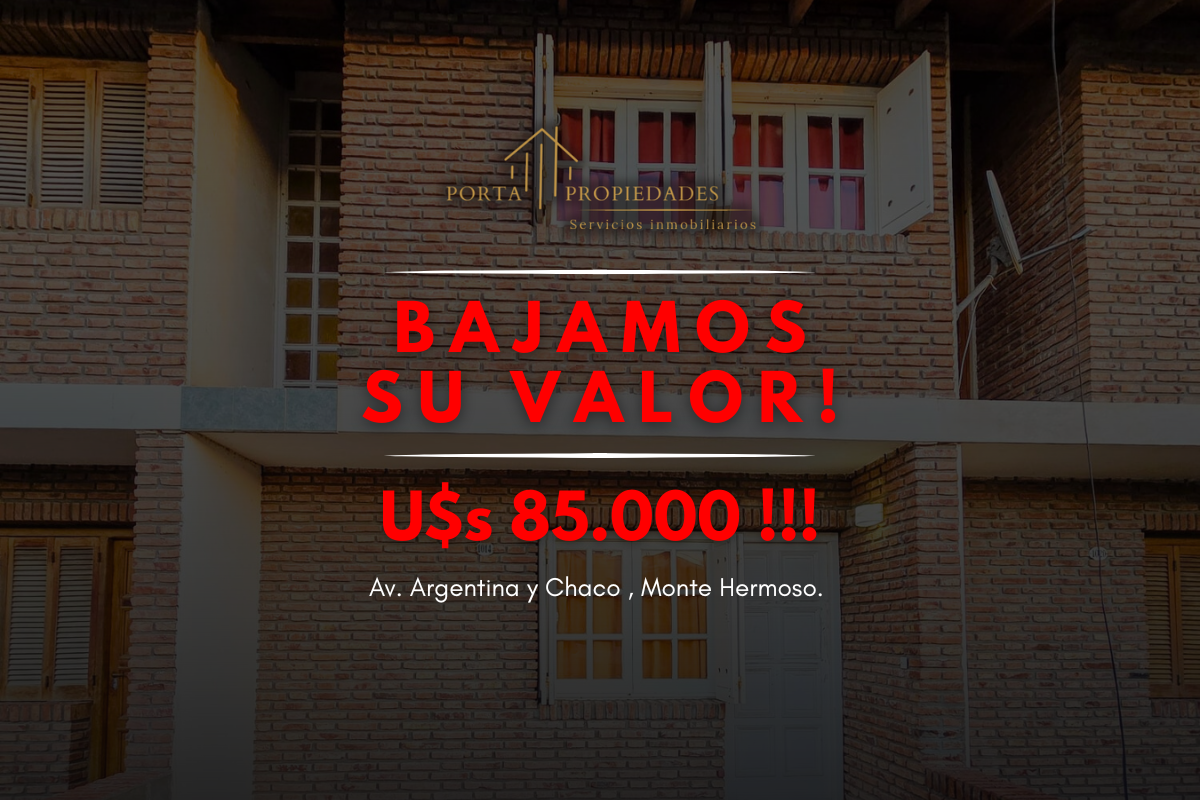 Duplex en Venta en Av Argentina Y Chaco ,  Monte Hermoso - Bahía Blanca Propiedades | SITIO OFICIAL l