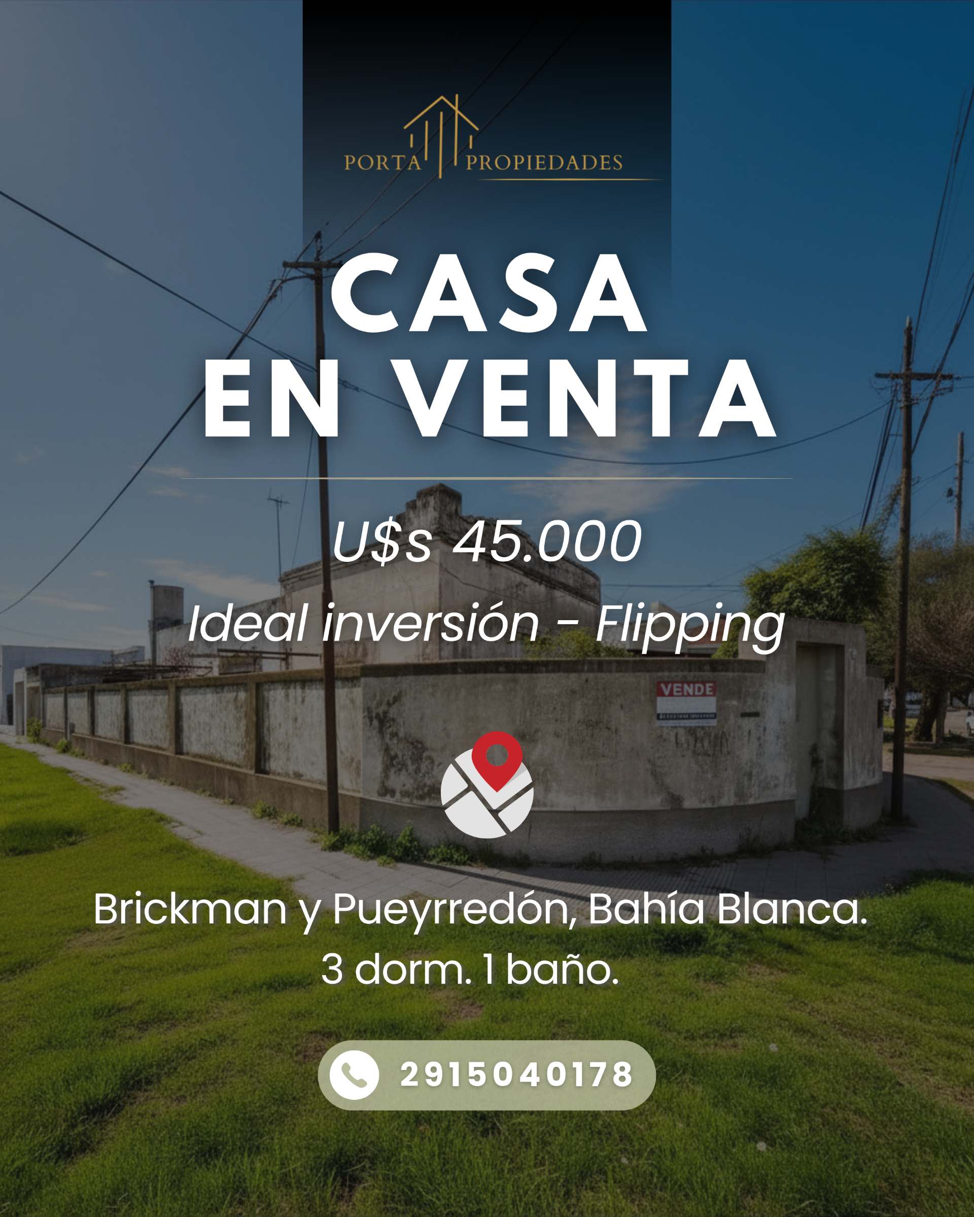 Casa en Venta en Brickman Y Pueyrredón , San Martin, Bahía Blanca - Bahía Blanca Propiedades | SITIO OFICIAL l