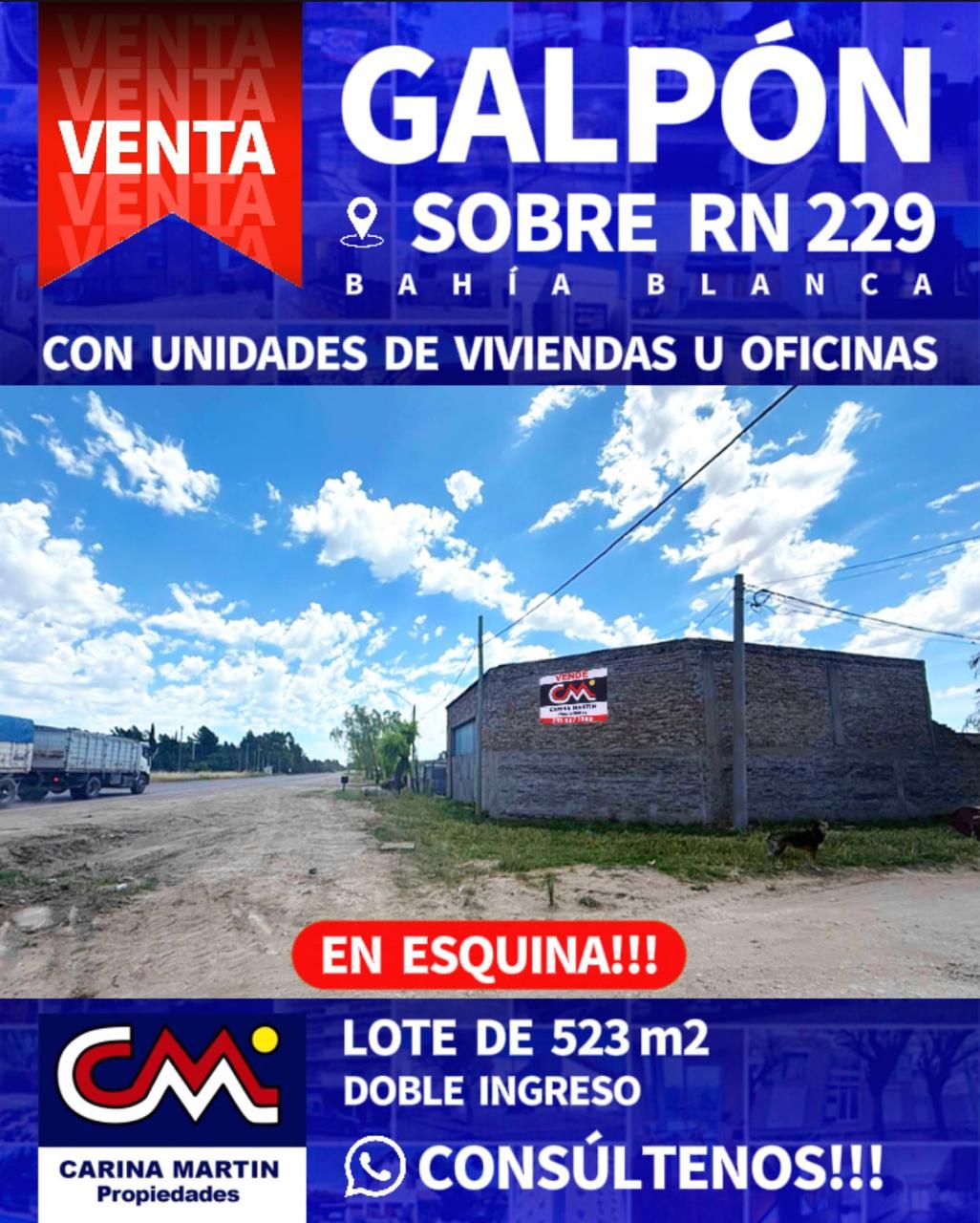 Galpón en Venta en RUTA NACIONAL 229 Y ALVAREZ CONDARCO, San Vicente , Bahía Blanca - Bahía Blanca Propiedades | SITIO OFICIAL l