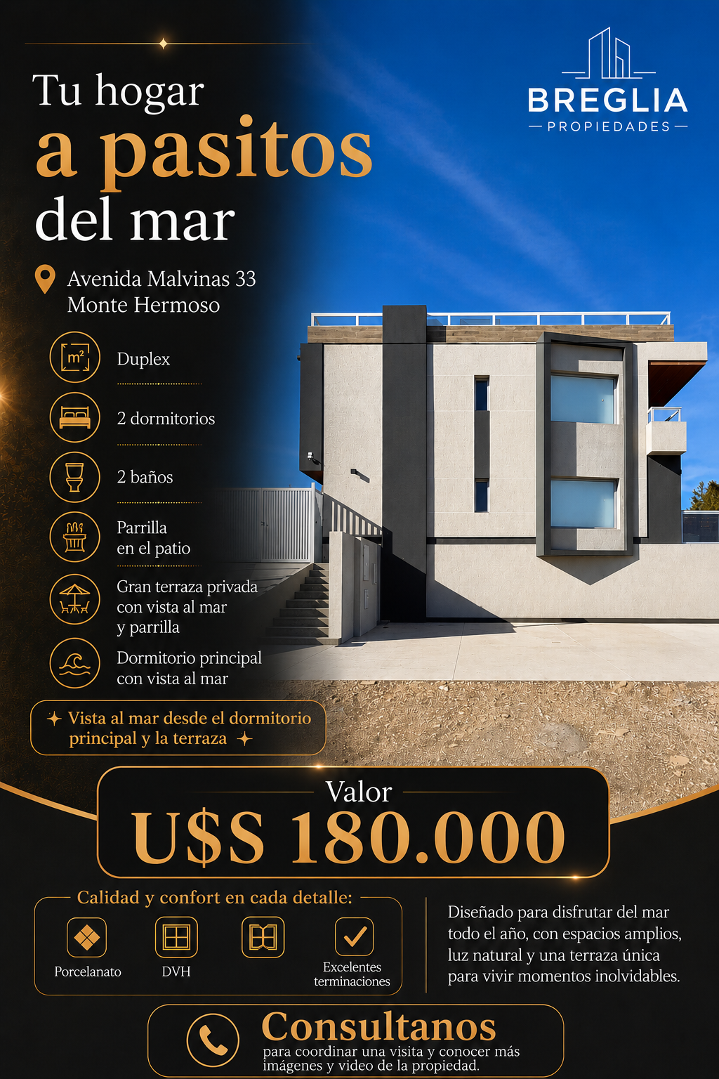 Duplex en Venta en Av Malvinas 33, Dufaur, Monte Hermoso - Bahía Blanca Propiedades | SITIO OFICIAL l