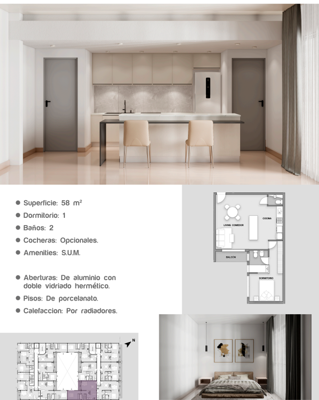 Departamento en Venta en Vieytes 1045, Pacifico, Bahía Blanca - Bahía Blanca Propiedades | SITIO OFICIAL l