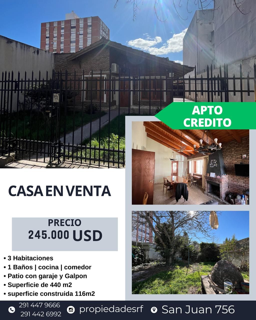 Casa en Venta en San Juan 756, Universitario, Bahía Blanca - Bahía Blanca Propiedades | SITIO OFICIAL l
