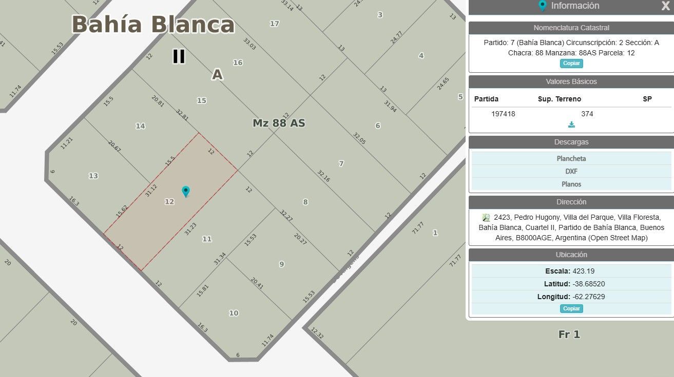 Terreno en Venta en Hugony 2500, Villa Floresta, Bahía Blanca - Bahía Blanca Propiedades | SITIO OFICIAL l
