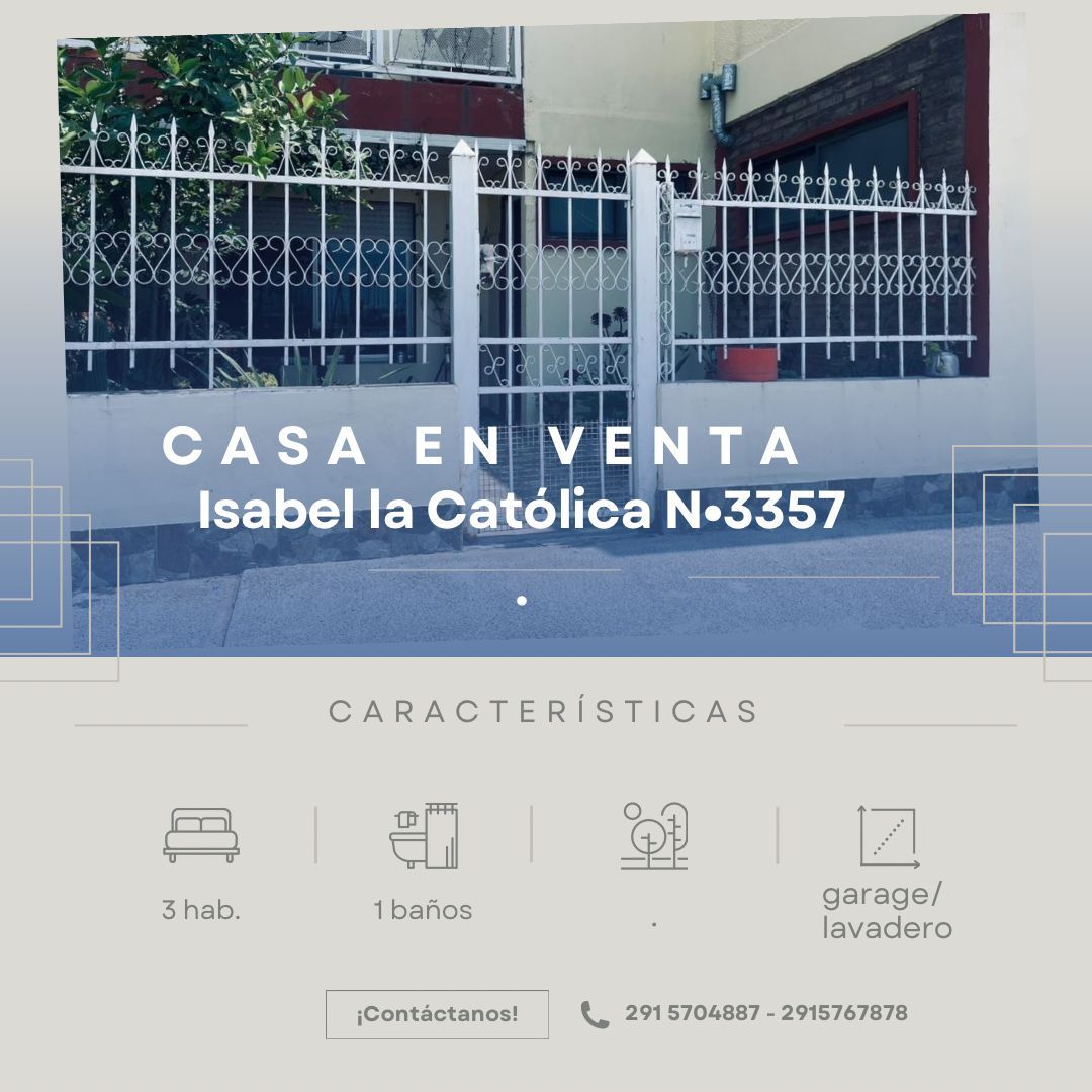 Casa en Venta en Isabel La Catolica 3357, Ingeniero White, Bahía Blanca - Bahía Blanca Propiedades | SITIO OFICIAL l