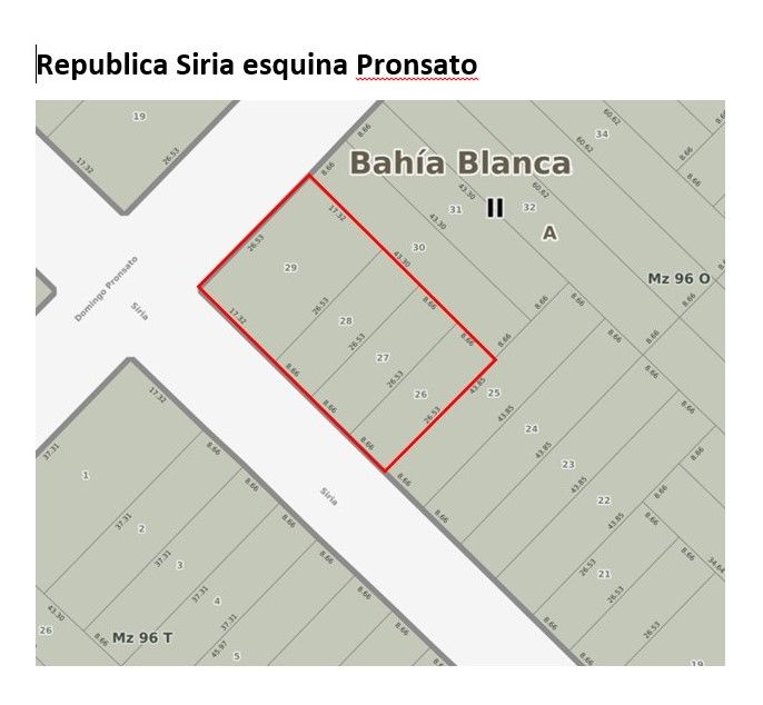 Terreno en Venta en Republica Siria 3800,  Bahía Blanca - Bahía Blanca Propiedades | SITIO OFICIAL l