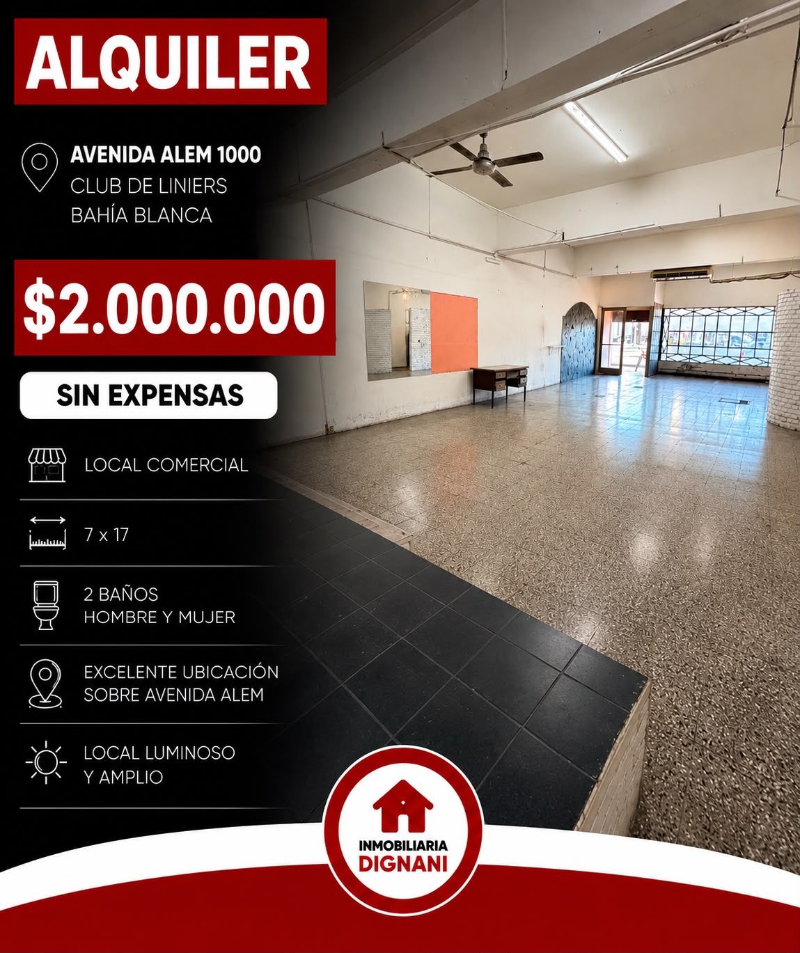 Local en Alquiler en Avenida Alem 1000, Centro, Bahía Blanca - Bahía Blanca Propiedades | SITIO OFICIAL l