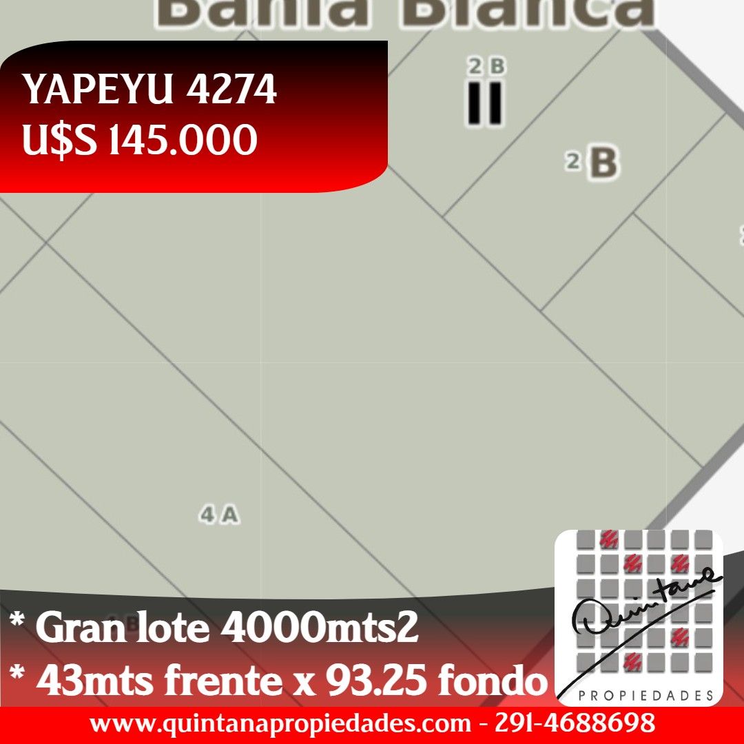 Terreno en Venta en Yapeyu 4274, Patagonia, Bahía Blanca - Bahía Blanca Propiedades | SITIO OFICIAL l