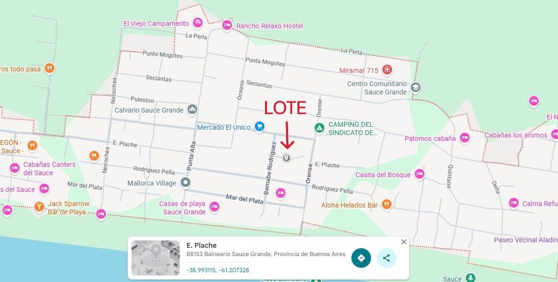 Terreno en Venta en  E. Plache, Entre Orense Y Bernabé Rodríguez, El Sauce, Monte Hermoso - Bahía Blanca Propiedades | SITIO OFICIAL l