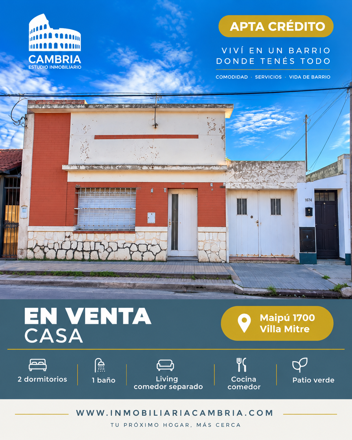 Casa en Venta en MAIPU 1700, Villa Mitre, Bahía Blanca - Bahía Blanca Propiedades | SITIO OFICIAL l