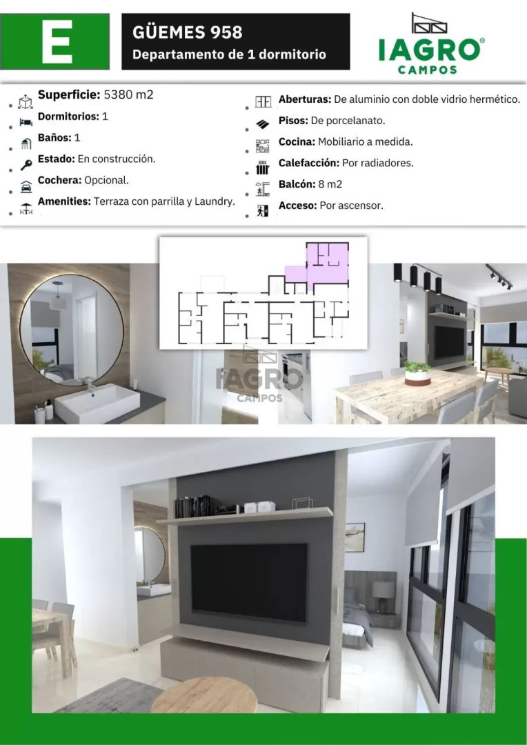 Departamento en Venta en Güemes 958, Pacifico, Bahía Blanca - Bahía Blanca Propiedades | SITIO OFICIAL l