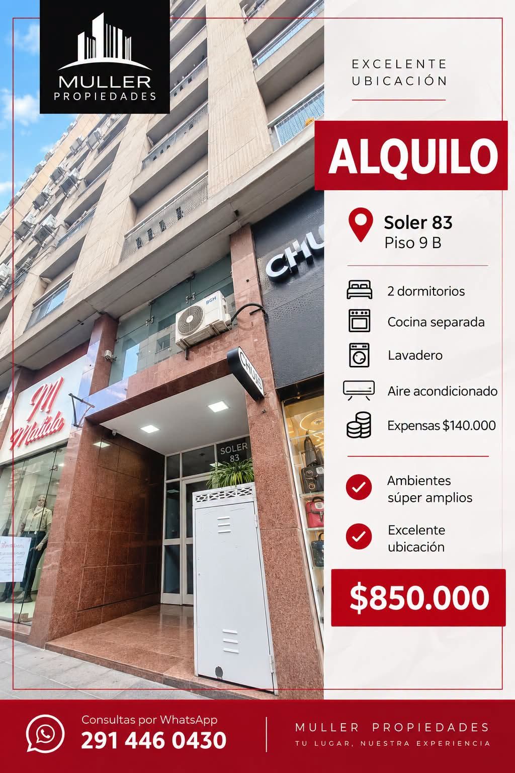 Departamento en Alquiler en SOLER 83, Centro, Bahía Blanca - Bahía Blanca Propiedades | SITIO OFICIAL l