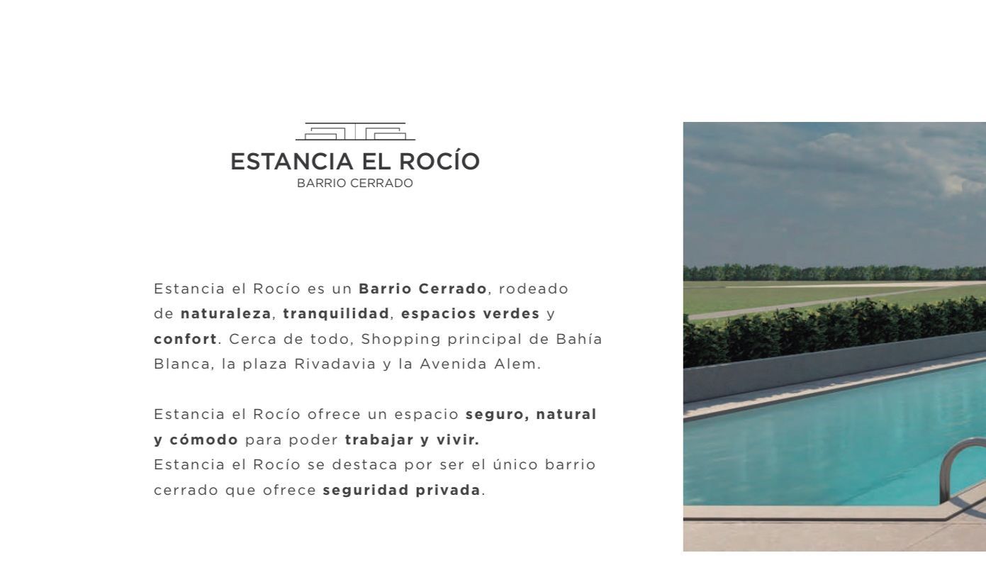 Terreno en Venta en Estancia "El Rocio",  Bahía Blanca - Bahía Blanca Propiedades | SITIO OFICIAL l
