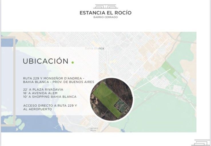 Terreno en Venta en Estancia "El Rocio" B° Privado,  Bahía Blanca - Bahía Blanca Propiedades | SITIO OFICIAL l