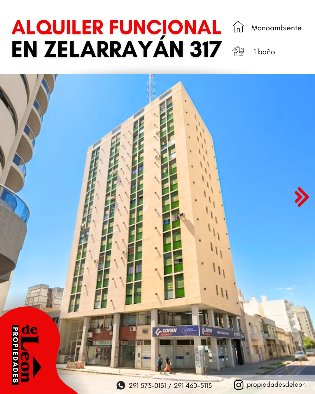 Departamento en Alquiler en Zelarrayan 317, Centro, Bahía Blanca - Bahía Blanca Propiedades | SITIO OFICIAL l