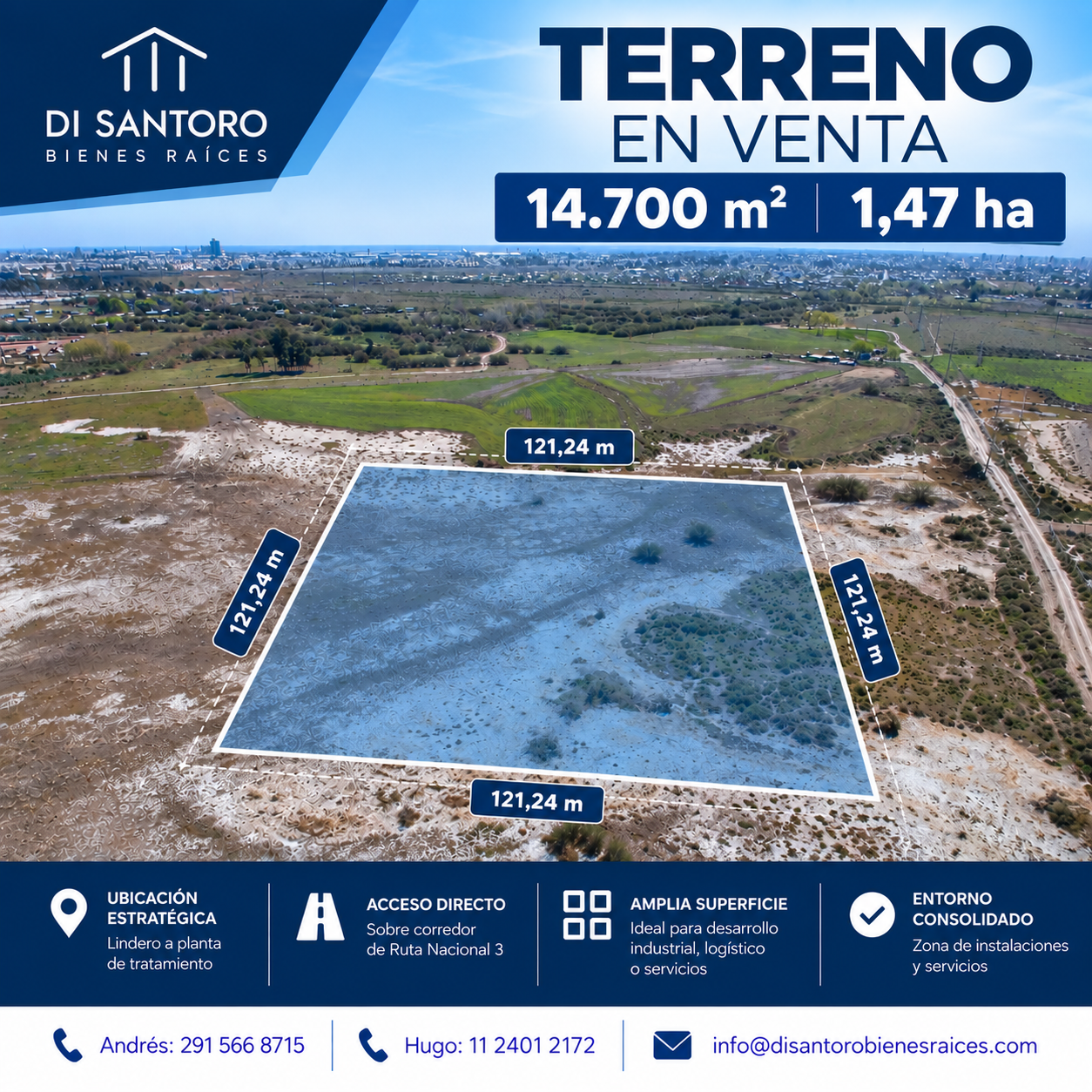Terreno en Venta en Ruta Nacional 3, Grunbein, Bahía Blanca - Bahía Blanca Propiedades | SITIO OFICIAL l