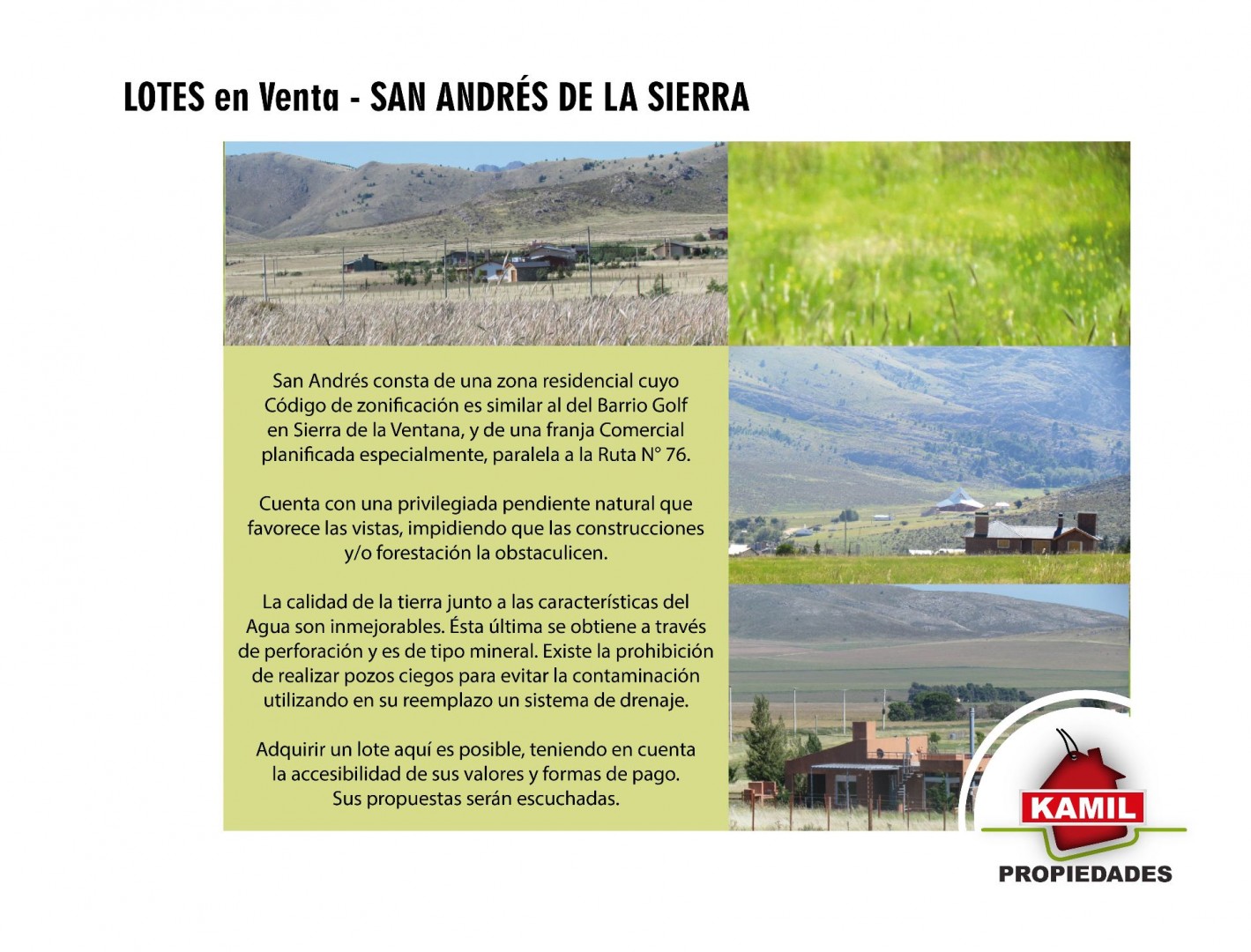 Terreno en Venta en RP 76 Km 228,  San Andres de las Sierras - Bahía Blanca Propiedades | SITIO OFICIAL l