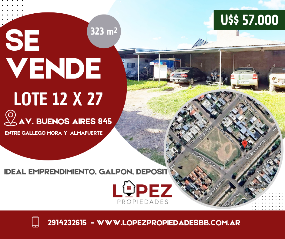 Galpón en Venta en Av Buenos Aires 845 , Lujan, Bahía Blanca - Bahía Blanca Propiedades | SITIO OFICIAL l