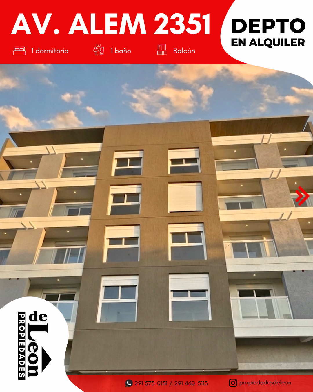 Departamento en Alquiler en Avenida Alem 2351, Villa del Parque, Bahía Blanca - Bahía Blanca Propiedades | SITIO OFICIAL l
