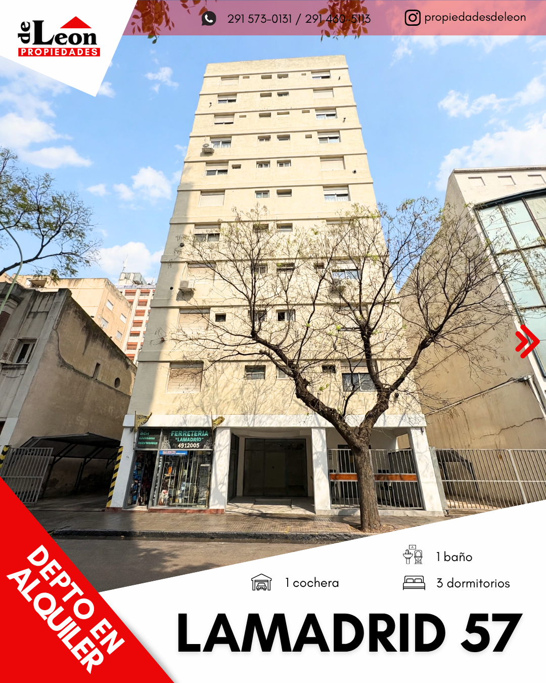 Departamento en Alquiler en Lamadrid 57, Centro, Bahía Blanca - Bahía Blanca Propiedades | SITIO OFICIAL l