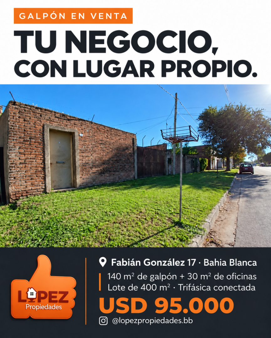 Galpón en Venta en Fabian Gonzalez 17 , Los Almendros, Bahía Blanca - Bahía Blanca Propiedades | SITIO OFICIAL l