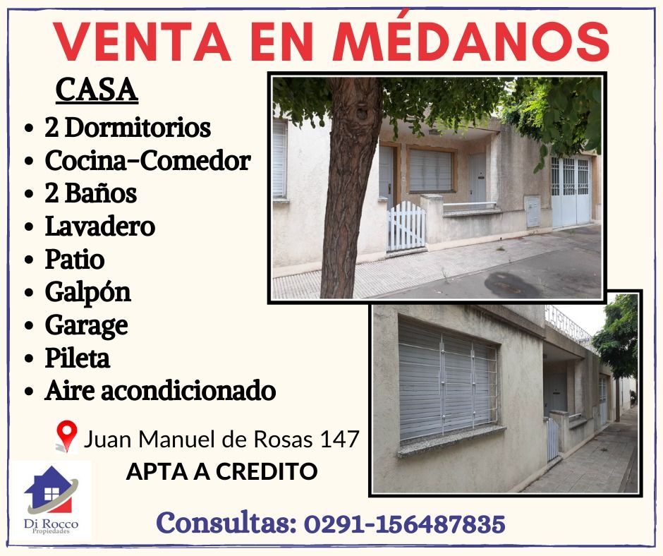Casa en Venta en Juan Manuel De Rosas 147,  Medanos - Bahía Blanca Propiedades | SITIO OFICIAL l