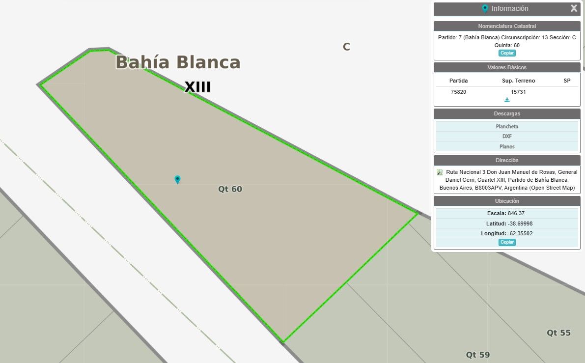 Terreno en Venta en Ruta Nacional 3 Y Acceso A Cerri,  General Cerri - Bahía Blanca Propiedades | SITIO OFICIAL l