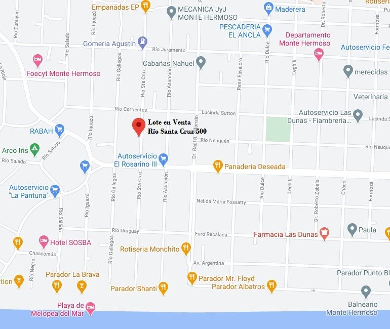 Terreno en Venta en Rio Santa Cruz 500,  Monte Hermoso - Bahía Blanca Propiedades | SITIO OFICIAL l